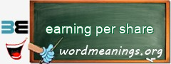 WordMeaning blackboard for earning per share